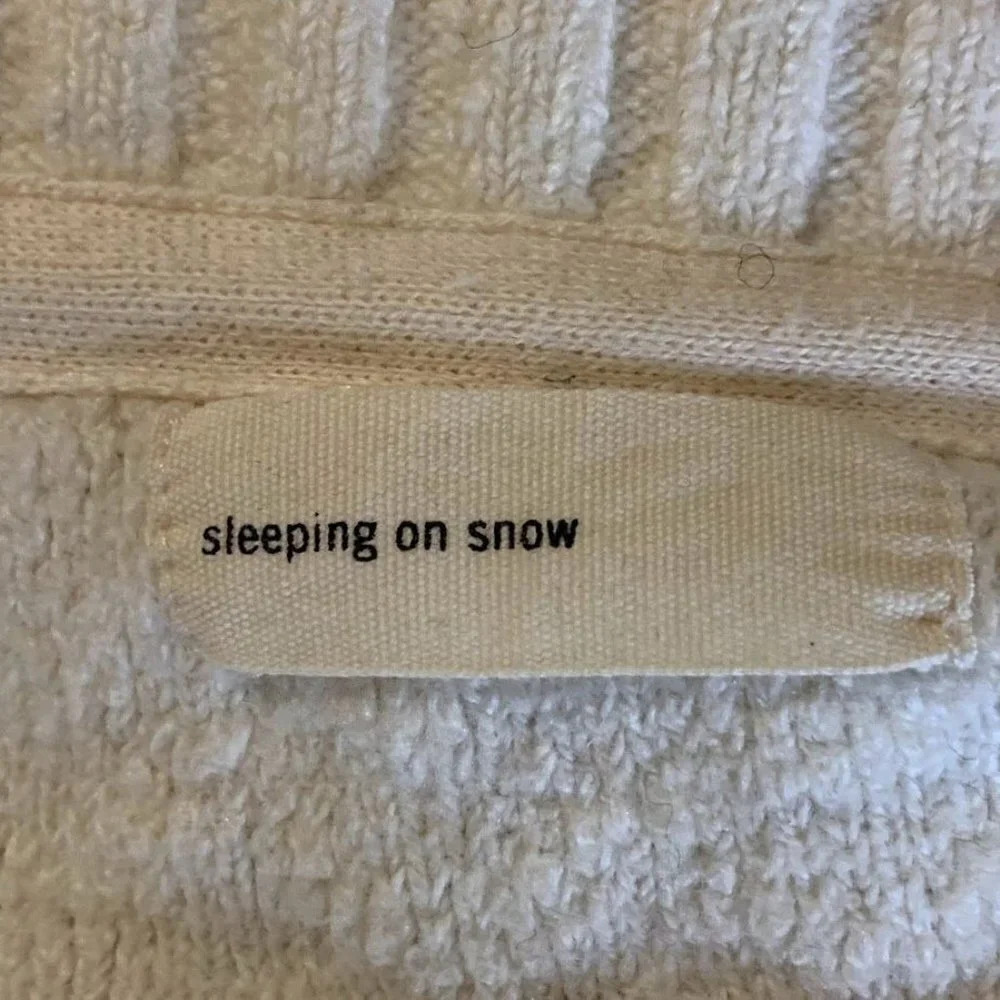 Anthropologie Sleeping On Snow Women's Off White Poncho Asymmetrical Size XS/S‎ - Picture 7 of 12